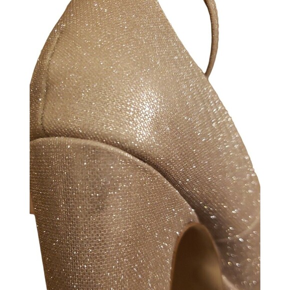 Steve Madden Skyrise Platform Chunky Heel Mary Jane Women's Size 9 Gold Glitter - Picture 8 of 9